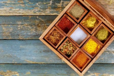 different-indian-spices-in-woode