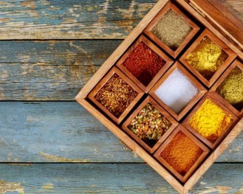 different-indian-spices-in-woode